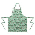 thumbnail image 2 of Light Blue Christmas Santa and Tree Apron-Garden Aprons for Women with Pockets-Cotton Linen Waterproof Kitchen Cooking Gardening Aprons Adjustable for Kitchen,Cooking,BBQ and Salon 32"x27", 2 of 7