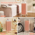 thumbnail image 6 of Costway 10 Drawer Rolling Storage Cart Scrapbook Paper Office School Organizer Skin Pink, 6 of 10
