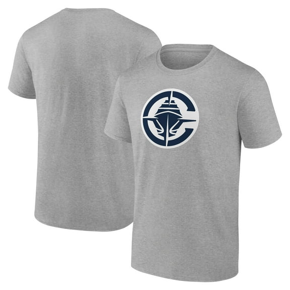 Men's  Heather Gray LA Clippers Primary Logo T-Shirt