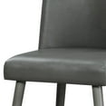 thumbnail image 5 of Leatherette Dining Chair with Splayed Wooden Legs, Set of 2, Gray, 5 of 5