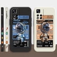 thumbnail image 2 of Case For Redmi Note 12 11 11T 11R 11E 10 9 8 7 7S PRO PLUS 4G 5G Simple Liquid silicone Case Stylish Luxurious Space Astronauts, 2 of 5