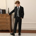 thumbnail image 3 of SANMIO Boys Suit 4 Piece Slim Fit Boys Suits Jacket Vest Pants Tie for Kids Suits Sets Boy Formal Tuxedo Set, 3 of 8