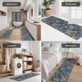 thumbnail image 5 of Blue Pioneer Flower and Paisley Pattern Kitchen Rugs Sets Of 3,Kitchen Runner Rugs Non Skid Washable,Decorative Kitchen Floor Mats for Kitchen,Sink,Laundry,17"x30"+ 17"x47" + 17"x59", 5 of 6