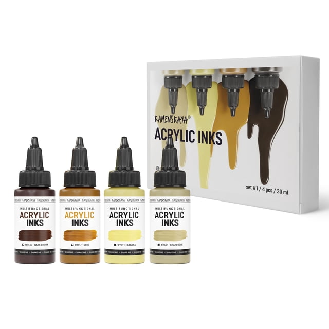 Set de tinta acrílica KAMENSKAYA 4 x 30 ml, combinación de color #1