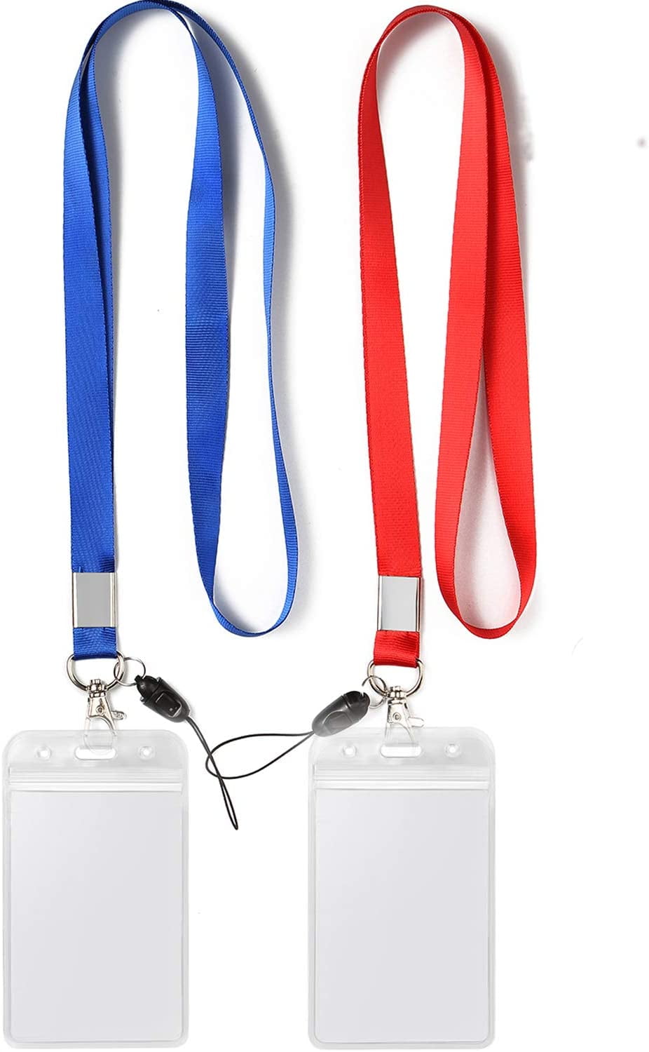 2 Pack Lanyard with ID Holder Red Lanyards for id Card Holder Office Lanyards for id Name Tag Card Holders - Walmart.com