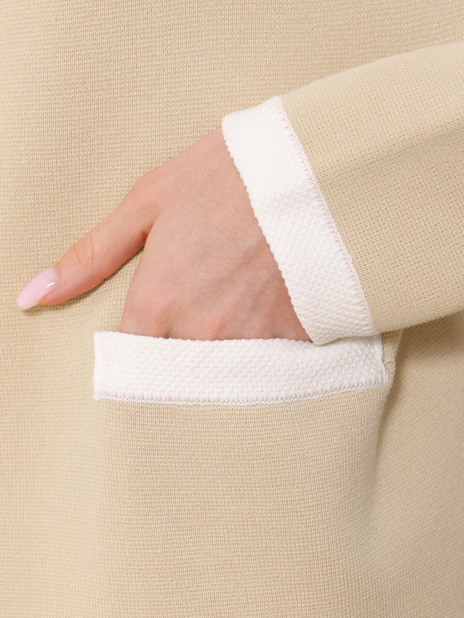 DARING DIVA Women's Lightweight Long Sleeve Crew Neck Knit Cardigan XS Beige