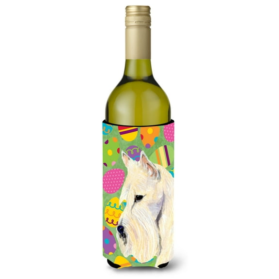 Carolines Treasures SS4875LITERK Scottish Terrier Easter Eggtravaganza Wine Bottle Hugger Wine Bottle multicolor