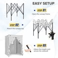 thumbnail image 4 of EAGLE PEAK Flat Compact 5x5 Pop-up Canopy Privacy Dressing Room,Portable Privacy Cabana for Pool, Photo Booth, or Camping, Gray/White, 4 of 8