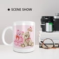 thumbnail image 3 of Valentines Mug Anniversary Decorative Cute Little Bears Love Letter Girls Pink And Brown Ceramic Insulated Unspillable Reusable Office Outdoor Gym Home Desk Hot Drinks Coffee Mug Gift 11 Ounce, 3 of 5