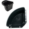 FORTEX-FORTIFLEX CF24BX 1-Piece Corner Feeder 24 qt Volume Brass/Fortalloy Rubber Polymer Black