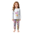 thumbnail image 3 of mgoYE Toddler Girls Pajamas 2t 3t 4t 5t 6t 7-14y Snug Fit 2-Piece Long Sleeve Printed Top Pant Sleepwear Set 5-6 Years, 3 of 9