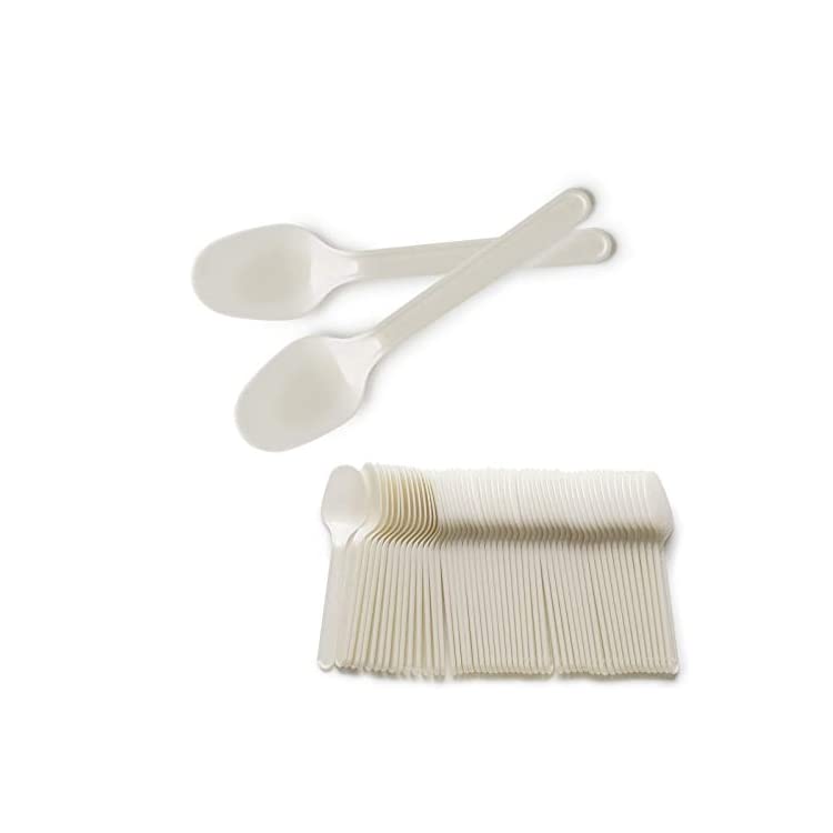 Mini Spoons for Desserts, 100Count Biodegradable Disposable Tasting