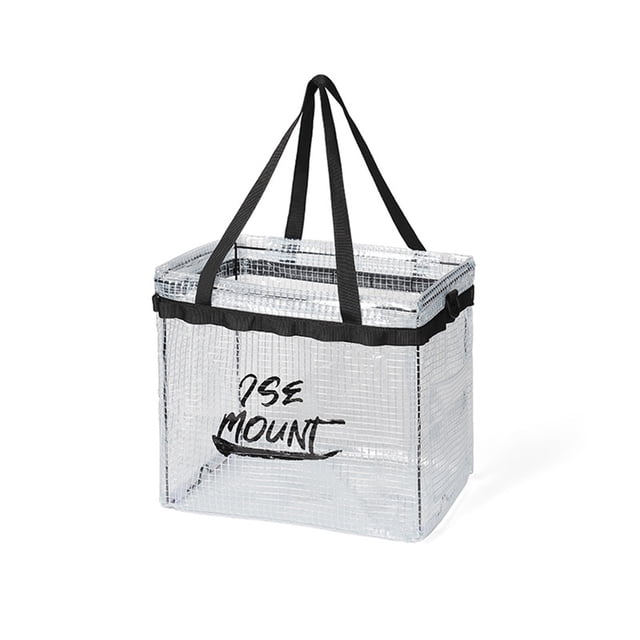 Foldable Storage Box, Transparent Collapsible Organizer Container with Hanging Holes and Buckles, Portable Space-Saving Bin for Camping, Car Trunk, and Home Storage