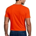 thumbnail image 5 of Iugvhana Men's Quick-Dry T-Shirt Outdoors Sports Running Shirts Crewneck Summer Short Sleeve Tees Tops Breathable T-Shirts Orange XXXL, 5 of 9