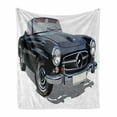 thumbnail image 1 of Cars Soft Flannel Fleece Throw Blanket, Classical Retro Vehicle Antique Convertible Prestige Old Fashion Revival, Cozy Plush for Indoor and Outdoor Use, 50" x 60", Black Pale Grey White, by Ambesonne, 1 of 6