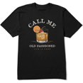 thumbnail image 1 of Camiseta de Manga Corta para Mujer "Call Me Old Fashioned" - Talla Extra Grande, Color Blanco y Negro, 1 of 7
