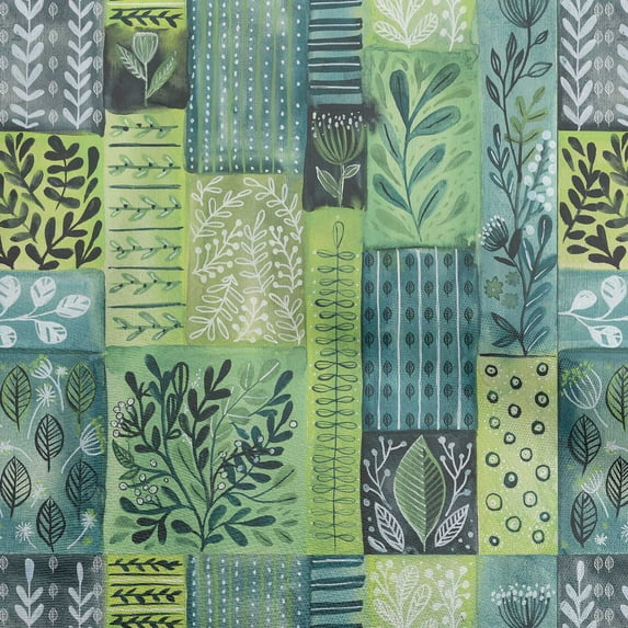 oneOone Rayon Green Fabric Plants Watercolor Mix Leaf Fabric For Sewing Printed Craft Fabric By The Yard 56 Inch Wide