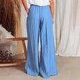 thumbnail image 4 of Lilgiuy Women's Summer Casual Pants Women's Casual Style High Waisted Solid Color Wide Leg Pants Athletic Joggers Running Sweatpants, 4 of 5