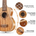 thumbnail image 3 of Ukelele soprano de caoba, ukelele acústico profesional de 21 pulgadas, cuatro cuerdas, Uke hawaiano de madera, kit para principiantes para niños y estudiantes, kit de iniciación, de Vangoa, 3 of 5