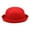 Red, variant on Bowler Hat, Elegant Adults Solid Hat Roll Up Brim Panama Bucket Hat Mens Womens Classic Wool Round s Cap, Grey