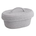 thumbnail image 1 of Woven Desktop Basket, Portable Cotton Rope Storage Box with Lid, Multi Purpose Handmade Desktop Organizer for Makeup, Sundries, Snacks, 1 of 8