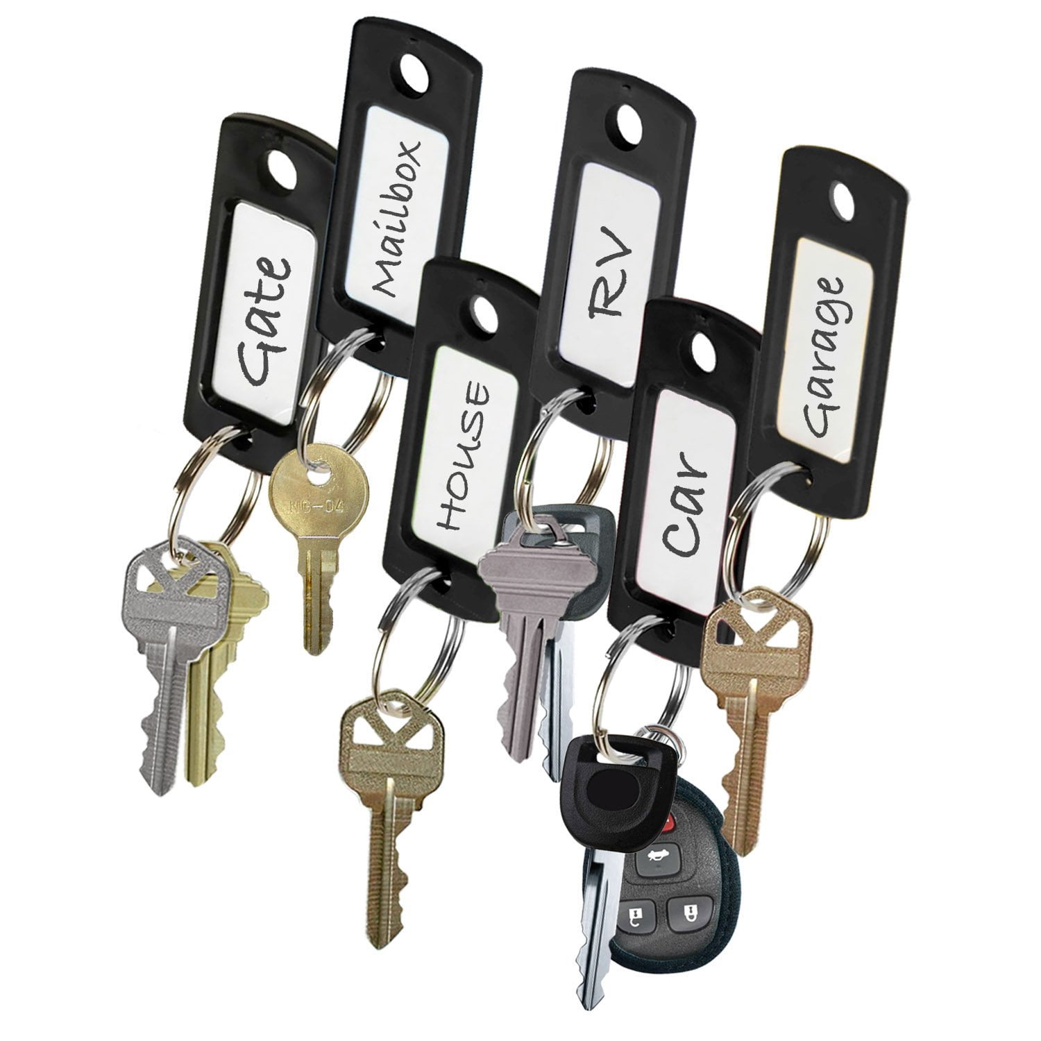 Lucky Line 16920 Black Key Tag, 50-Pack