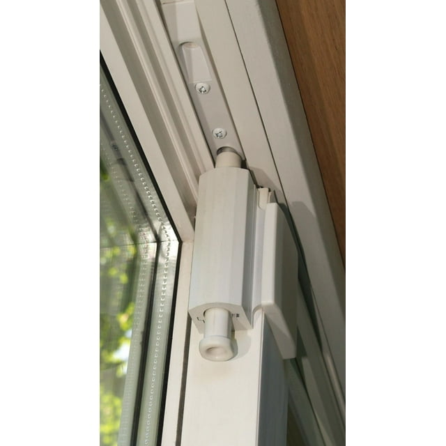 The Door Guardian Metal & Plastic Patio Door Lock, White, 1 pack, Durable, Easy Installation, PDG01-W