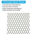 thumbnail image 3 of Hojas de metal perforadas Uxcell 4"L x 4"W, 2Pcs 20Ga 6x14mm de agujero hexagonal de malla de aluminio expandido para ventilación, filtración, rejilla de ventilación, pantalla de guardia, negra, 3 of 7