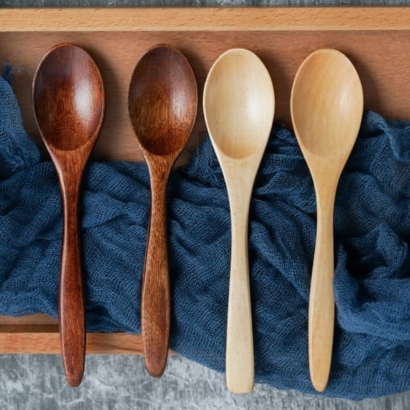 LINASHI 4pcs/set Wooden Spoons Handcrafted Kitchen Utensils Cooking Spoon Spoon Cooking Stirring Spoon with Ergonomic Handle for Home