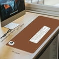 thumbnail image 5 of Heated Desk Pad Mouse Pad - Heated Desk Mat - Warm Desk Pad - 3 Levels Heating & 4 Hours Auto Shut-Off, PU Leather Mouse Pad - 31.5 x 13 inch (Brown), 5 of 13