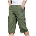 thumbnail image 1 of Cargo Shorts for Men Straight Leg Print Sports Overalls Casual Loose Stretch Jogging Workout Pants with Pockets, 1 of 7