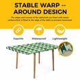 thumbnail image 4 of St. Patrick's Day Table Cloths for 5 Foot Rectangle Tables, Green Shamrock Irish Lucky Leaves Patio Waterproof Elastic Fitted Tablecloths, Washable Rectangular Table Cover for Camping, 4 of 8