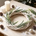 thumbnail image 5 of Winter Home Decor Accents, Artificial Leaf Branch Vase Filler, Winter Green Stem Home Decor for Table Mantel, Spooky House, Xmas Display, Clear 30*20cm, 5 of 7