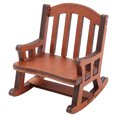thumbnail image 3 of Dollhouse Rocking Chair, Well Designed Durable Miniature Rocking Chair, Dollhouse Chair, 1:12 Miniature Wooden Rocking Chair for Gifts Home, 3 of 8