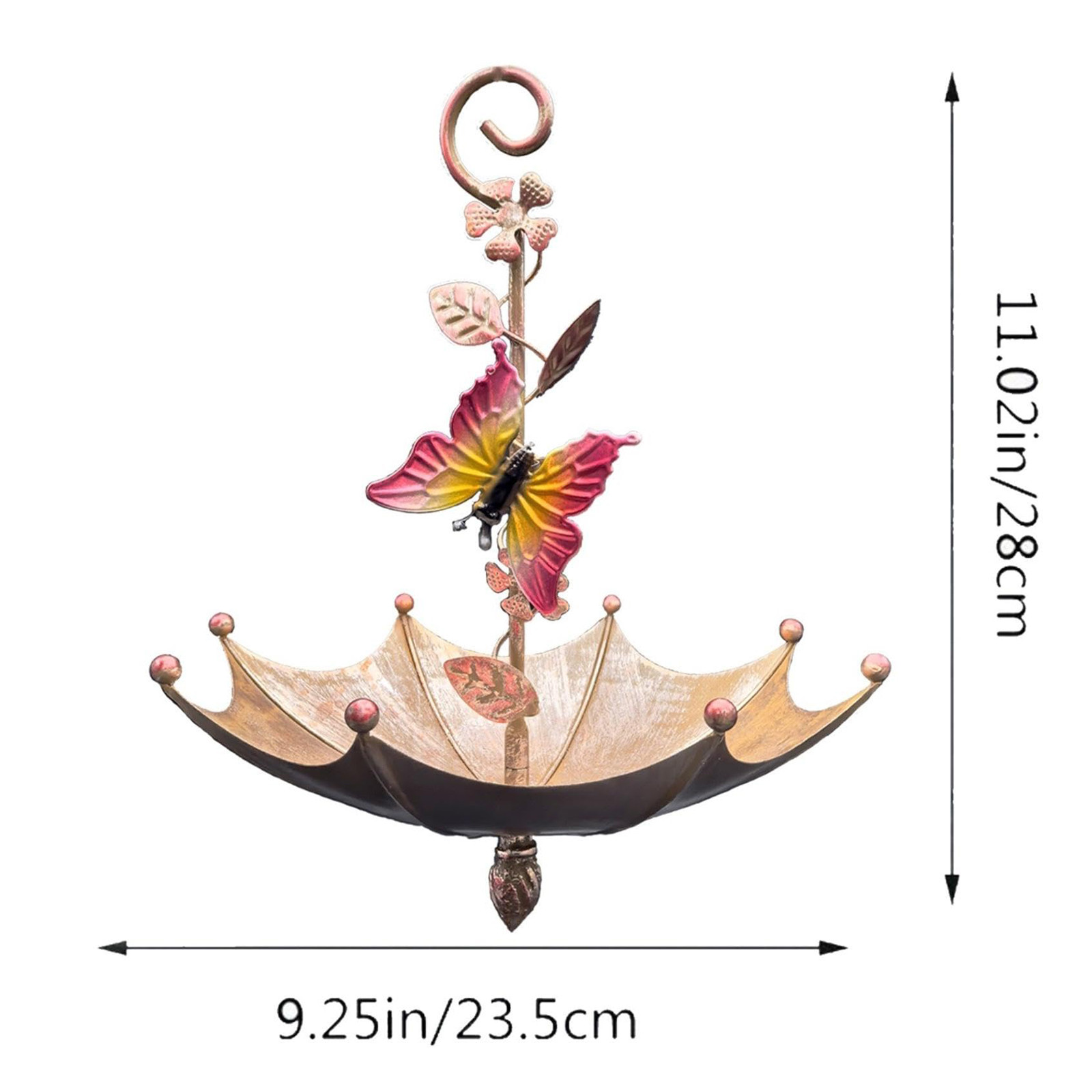 Mangeoire à Oiseaux Parapluie Réglable – Plateau Décoratif Pour Jardin, Hauteur Ajustable, En Résine