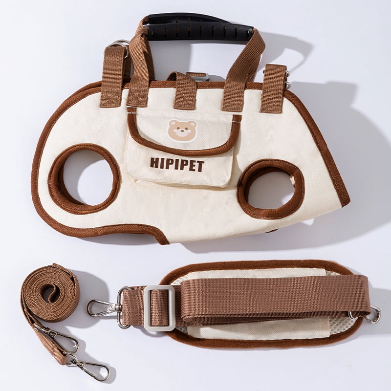 Small Dog Harness Bag Dog Leash Outdoor Portable Breathable Traction Puppy Backpack Can Be Carried Cat Sling Bag Pet Supplies
