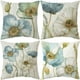 thumbnail image 1 of Juego de 4 fundas de cojín para exteriores, impermeables, con estampado floral amarillo y azul, para sofá, para patio, jardín, sala de estar, decoración de dormitorio, 45 x 45 cm JAMW Sencillez, 1 of 5