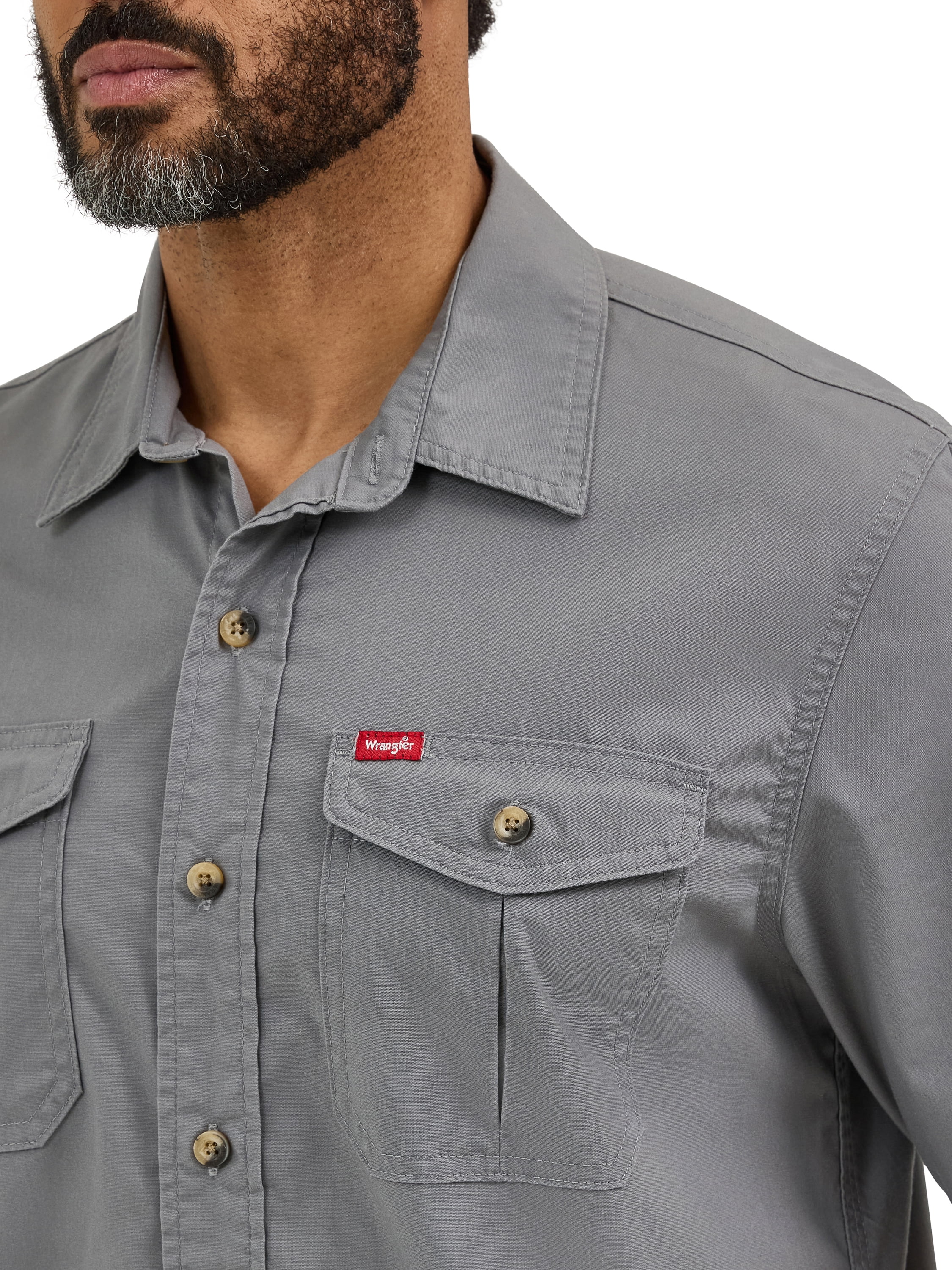 Wrangler® Men's Relaxed Stretch Short Sleeve Shirt, Sizes S-5XL