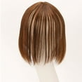 thumbnail image 2 of Clips-On Short Hair Wig For Female Head Top Replacement Blocks Effectively Covering Sparse & Gray Hair Light Brown, 2 of 4