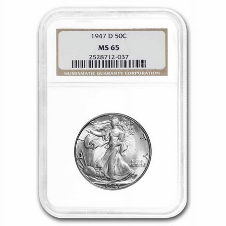 1947-D Walking Liberty Half Dollar MS-65 NGC