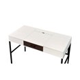 thumbnail image 4 of Black finish writing desk with built - in USB and storage for modern home office needs, 4 of 5