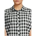 thumbnail image 4 of Time and Tru Women's Roll Cuff Button-Down Shirt, 4 of 6