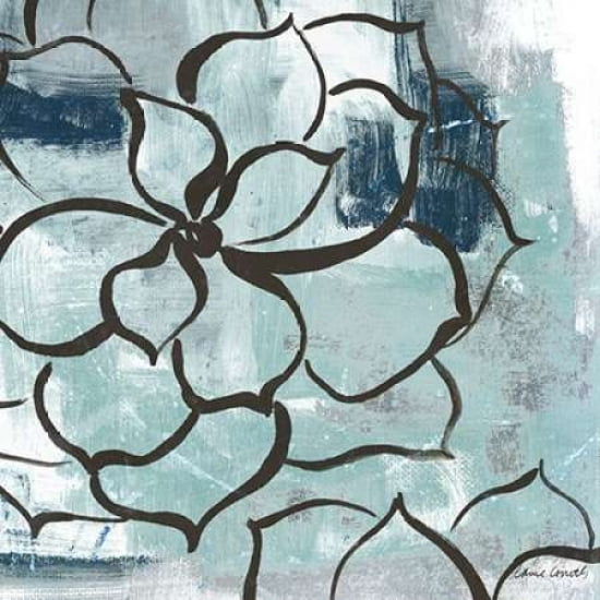 Cool Vision Floral I Canvas Art - Lanie Loreth(24X24)