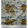 thumbnail image 1 of Soimoi polyester Crepe Fabric Leaves & Texture Printed Craft Fabric by the Yard 52 Inch Wide, 1 of 2