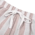 thumbnail image 4 of Tfken Toddler Girls Soft Pants Elastic Waist Stretchy Trousers Linen Loose Flare-Leg Pants Stripe Fashion Lightweight Casual Daily Wear Clothes Size 18-24 Months Pink, 4 of 9