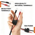 thumbnail image 6 of LiTime 3-Bank 10A (10A/Bank) Smart Battery Charger 14.6V LiFePO4 Charger AC-DC Charger with Fuse, LED Indicator for RV, Boat, Motorcycle, Lawn Mower, Trolling Motor and Lead Acid Battery, 6 of 7