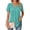 Lake Green, variant on MOYIKO Blouses for Women Short Sleeve Shirts Dressy Casual V Neck Tunic Tops with Pleats