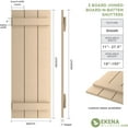 thumbnail image 2 of Ekena Millwork 16 1/2"W x 46"H Rustic Three Board Joined Board-n-Batten Smooth Faux Wood Shutters (Per Pair), Primed Tan, 2 of 11