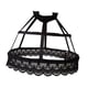 thumbnail image 1 of Estilo Vintage mujer 2 aros Pannier enagua ahueca hacia fuera Birdcage Ruffles Underskirt para Cosplay Lolita niñas vestido de novia Accesorios negro Hugo Enagua de alforja para mujer, 1 of 9