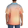 thumbnail image 7 of Goofa The Sunset of Dandelion Printed Men's Casual Short-sleeved Shirt,Lightweight Breathable Button-down,Summer Casual men's top,Versatile Fashion shirt-4X-Large, 7 of 7